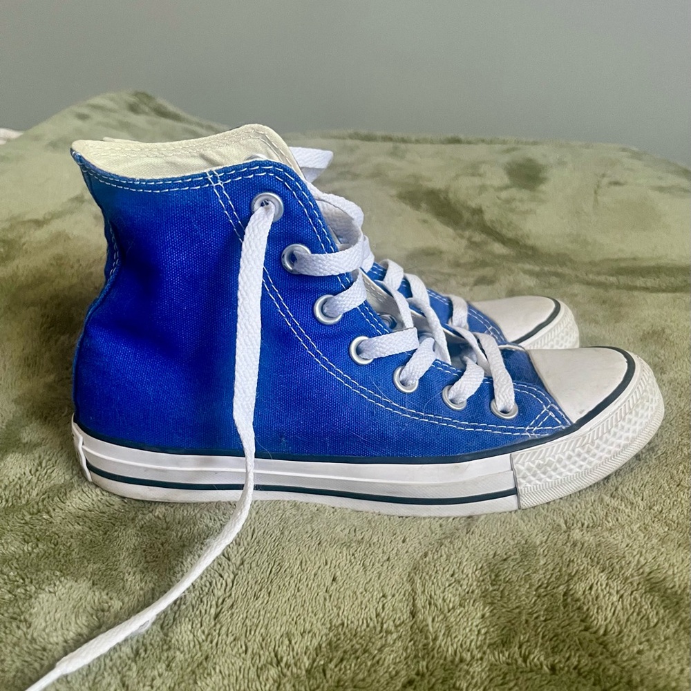 Blue Converse High-Top Sneakers - Picture 2 of 6